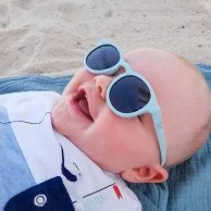 James - Blue Mist Baby Sunglasses  by Little Sol+
