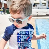 James - Seafoam Kids Sunglasses  by Little Sol+