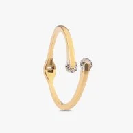 Gold-Plated Open Bangle - Small
