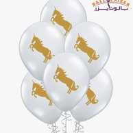 Gold unicorn latex balloon