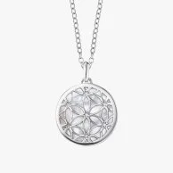 Julie Julsen Silver Flower of Life Necklace for Women