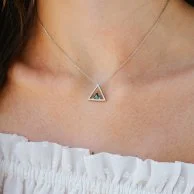 Julie Julsen Silver & Green Geometrics Necklace for Women