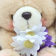 Just For You White Flower Teddy Bear 