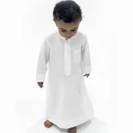 ثوب دشداشة للأطفال - أبيض