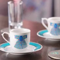 Blue Kuftan Coffee Set By Miskeyana
