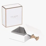 صندوق مجوهرات ابيض صغير من تيد بيكر