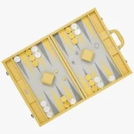 Large Yellow Ostrich Backgammon Set By VIDO Backgammon