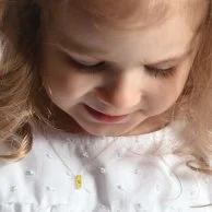 Lemon Enamel Candy Loops Necklace by BabyFitaihi