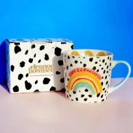Life Is Fantastic Rainbow Mug by  Eleanor Bowmer