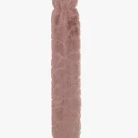 Long Hot Water Bottle - Pink Faux Fur