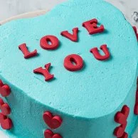Love You Heart Shape Cake By Sugar Daddy'S Bakery 