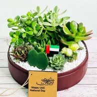 Lush Garden Box for UAE National Day by Wander Pot - Burgundy