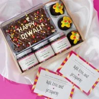Luxe Diwali Brownie Hamper by Oh Fudge! 