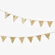 Luxe Gold Glitter PU Bunting 3meters by Talking Tables