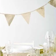 Luxe Gold Glitter PU Bunting 3meters by Talking Tables