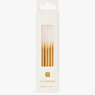 EID Luxe Gold Ombre Candle, 10Cm, 16Pk