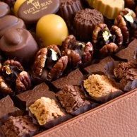 Luxurious Leather Mixed Chocolate Tray By Victorian 