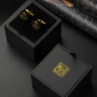 Luxurious men cufflinks with Golden symbol of Saudi Arabi