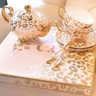 Luxury Louis Leopard Tea set - 2 Cups