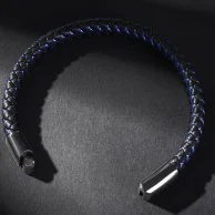 Men Leather Braided Bracelet by La Flor 