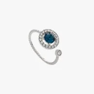 Miss Miranda Ring- Silver Blue By Lily & Rose