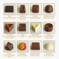 Mixed Acryic New Years Chocolate Gift Box 72 pcs by Chocolatier