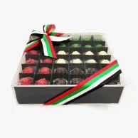 Mixed Acryic UAE National Day Chocolate Gift Box 72 pcs by Chocolatier