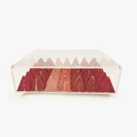 Mixed Chocolate Pyramid Acrylic Red Box by Chocolatier
