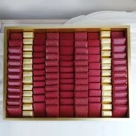 Mixed Chocolate Wooden Tray by Stagioni - Red & Gold