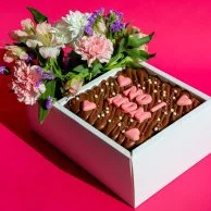 Mother's Day Brownie & Bouquet Gift Box by Oh Fudge