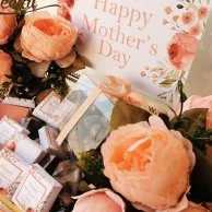 Mother's Day Chocolate & Flowers Glass Box by Eclat 