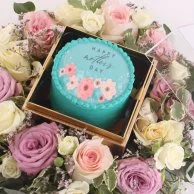 Mother's Day Flower and Cake Bundle by Cake Flake