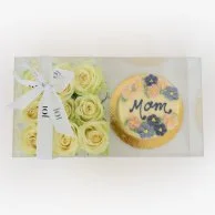 Mother’s Day White Flowers and a Cake Bundle