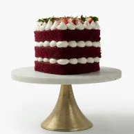 Naked Heart Shape Red Velvet Cake by Cake Social