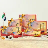علبة هدايا اليوم الوطني الإماراتي 4 قطع من جوديفا