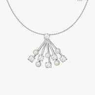 Necklace With Pearls and CZ