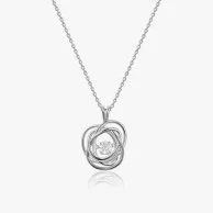 Infinity Necklace White Gold-Vermeil by FLUORITE