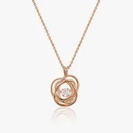 Fluorite Gold-Plated Infinity Necklace - Rose Gold