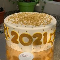 New Year Celebrations Cake - Golden