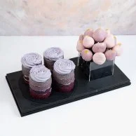 Ombre Mini Cakes and Berries Arrangement by NJD