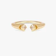 Gold Open Diamond Ring by Fluorite