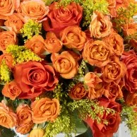 Orange Baby Roses Flower Arrangement