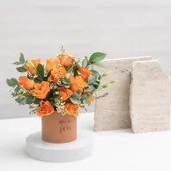 Orange Rose Flower Box