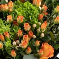 Orange Roses Hand Bouquet