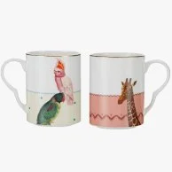 Parrot & Giraffe Mugs by Yvonne Ellen