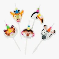 Party Animals Shaped Candles 5pc Pack by Talking Tables