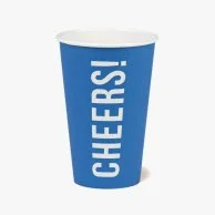 Party Like There is a Tomorrow Blue Paper Cups 8pc Pack by Talking Tables
