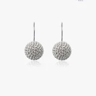 Pavé Set Ceramic Half Sphere Earrings