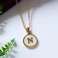 Personalised Initial Natural Shell Necklace 