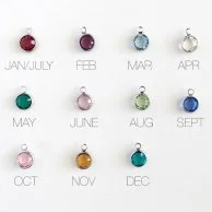 Personalised Name & Birthstone Necklace - Handwritten font